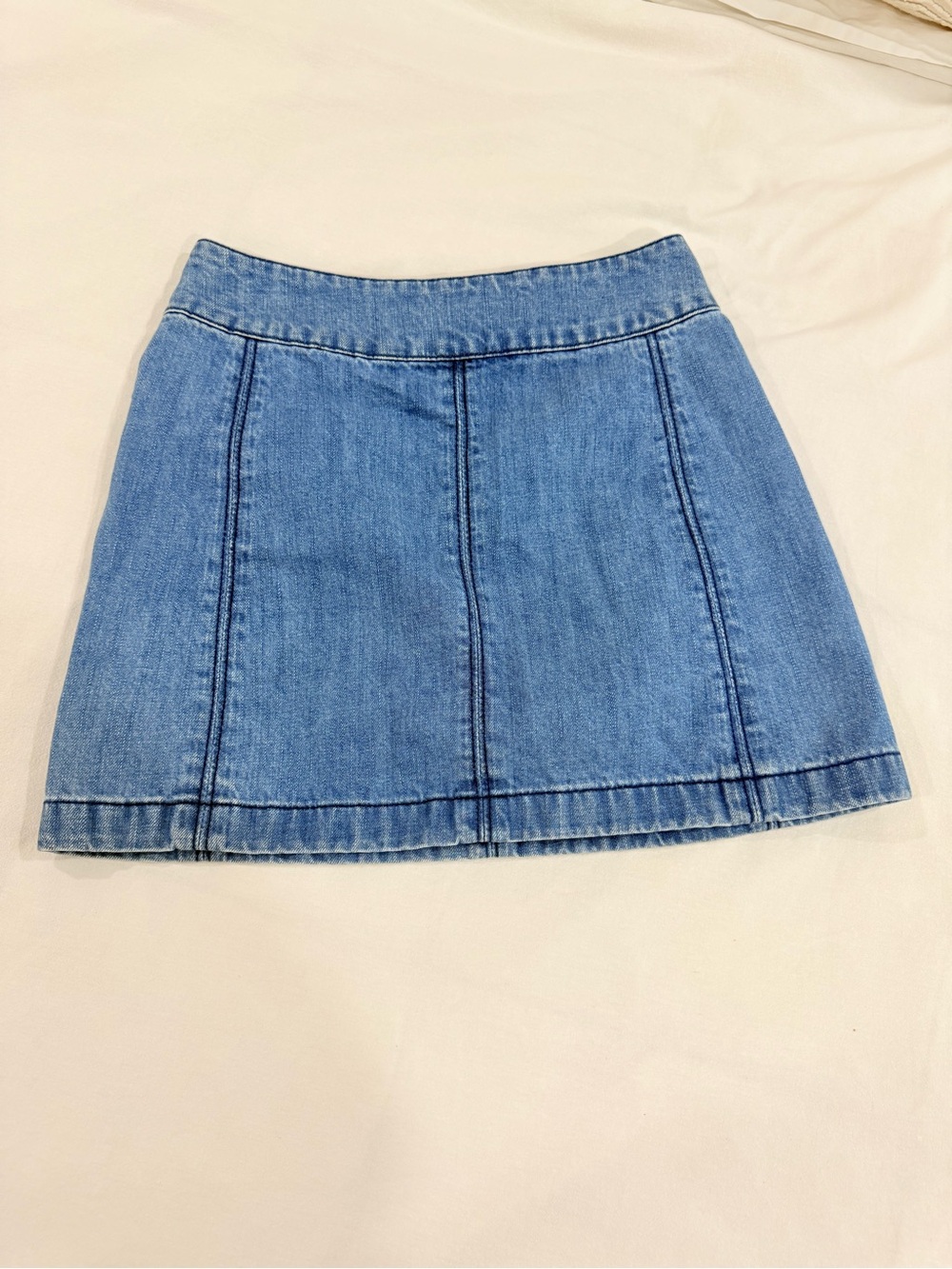 Free People Medium Blue Denim Mini Skirt